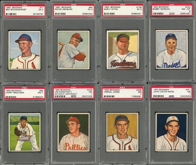 1950 Bowman Baseball PSA-Graded Collection (51 Different) Including Hall of Famers